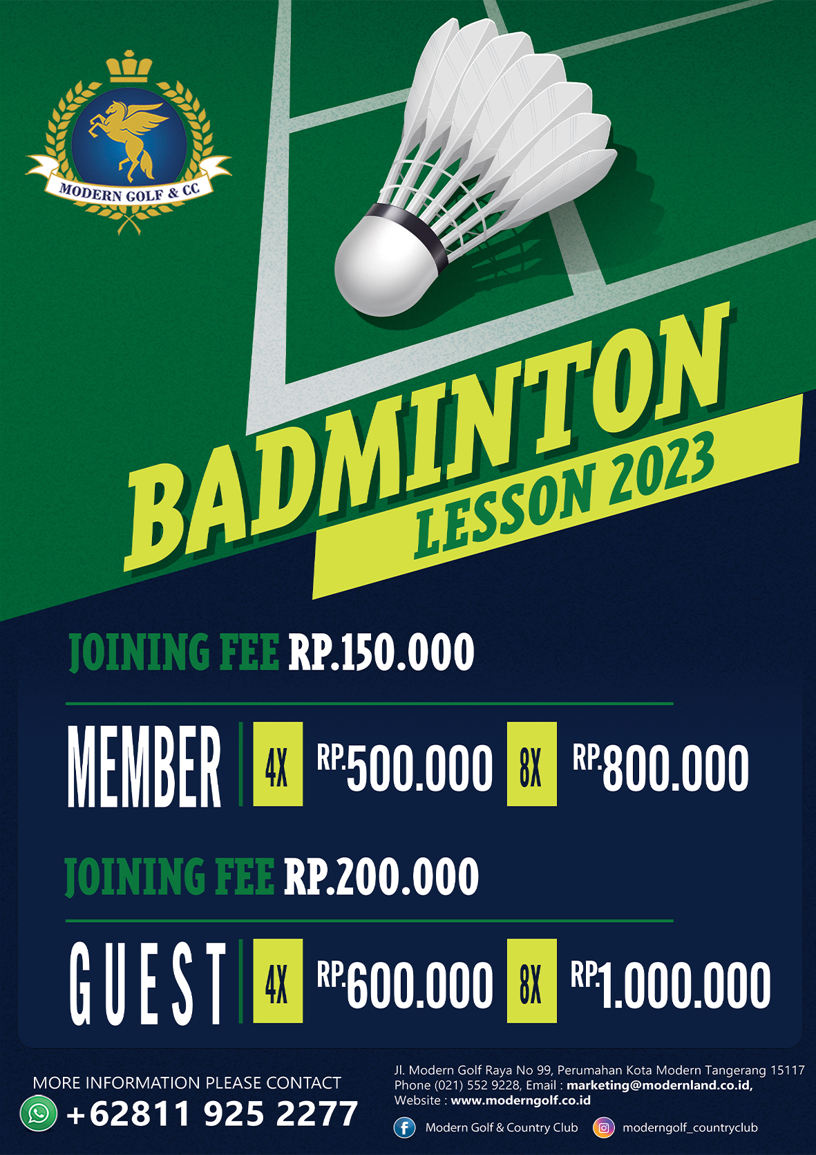 Badminton Lesson 2023