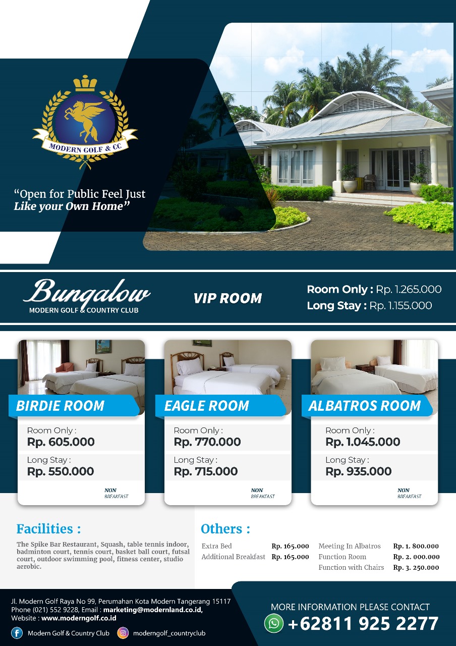 Bungalow Fees & Rates